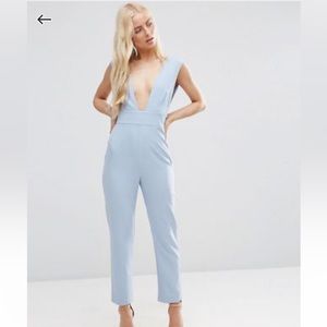 ASOS structured blue jumpsuit